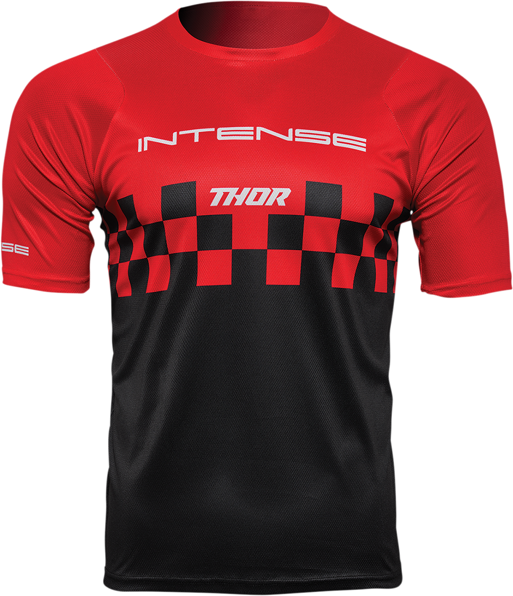 THOR Intense Assist Chex Short-Sleeve Jersey - Red/Black - Medium 5120-0140