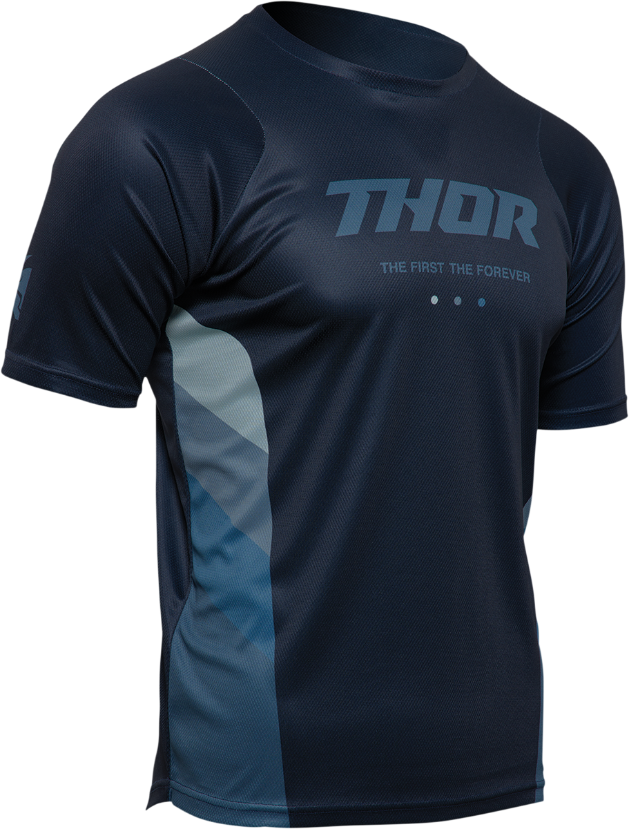 THOR Assist React Short-Sleeve Jersey - Midnight/Teal - Small 5120-0181