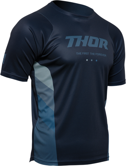 THOR Assist React Short-Sleeve Jersey - Midnight/Teal - Small 5120-0181