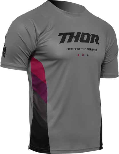 THOR Assist React Short-Sleeve Jersey - Gray/Purple - XL 5120-0178
