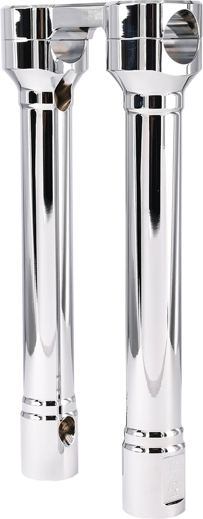 THRASHIN SUPPLY CO. Hole Shot Risers - 10" - Chrome TSC-1010-3