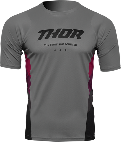 THOR Assist React Short-Sleeve Jersey - Gray/Purple - Medium 5120-0176