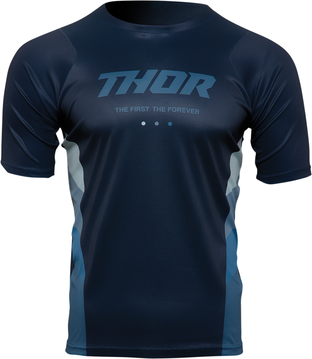 THOR Assist React Short-Sleeve Jersey - Midnight/Teal - Medium 5120-0182