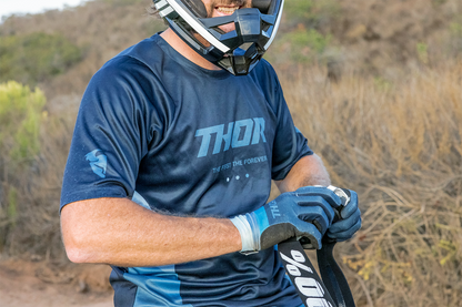 THOR Assist React Short-Sleeve Jersey - Midnight/Teal - Large 5120-0183
