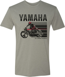 YAMAHA APPAREL Yamaha Cycle T-Shirt - Stone Gray/Red - Small NP21S-M1968-S