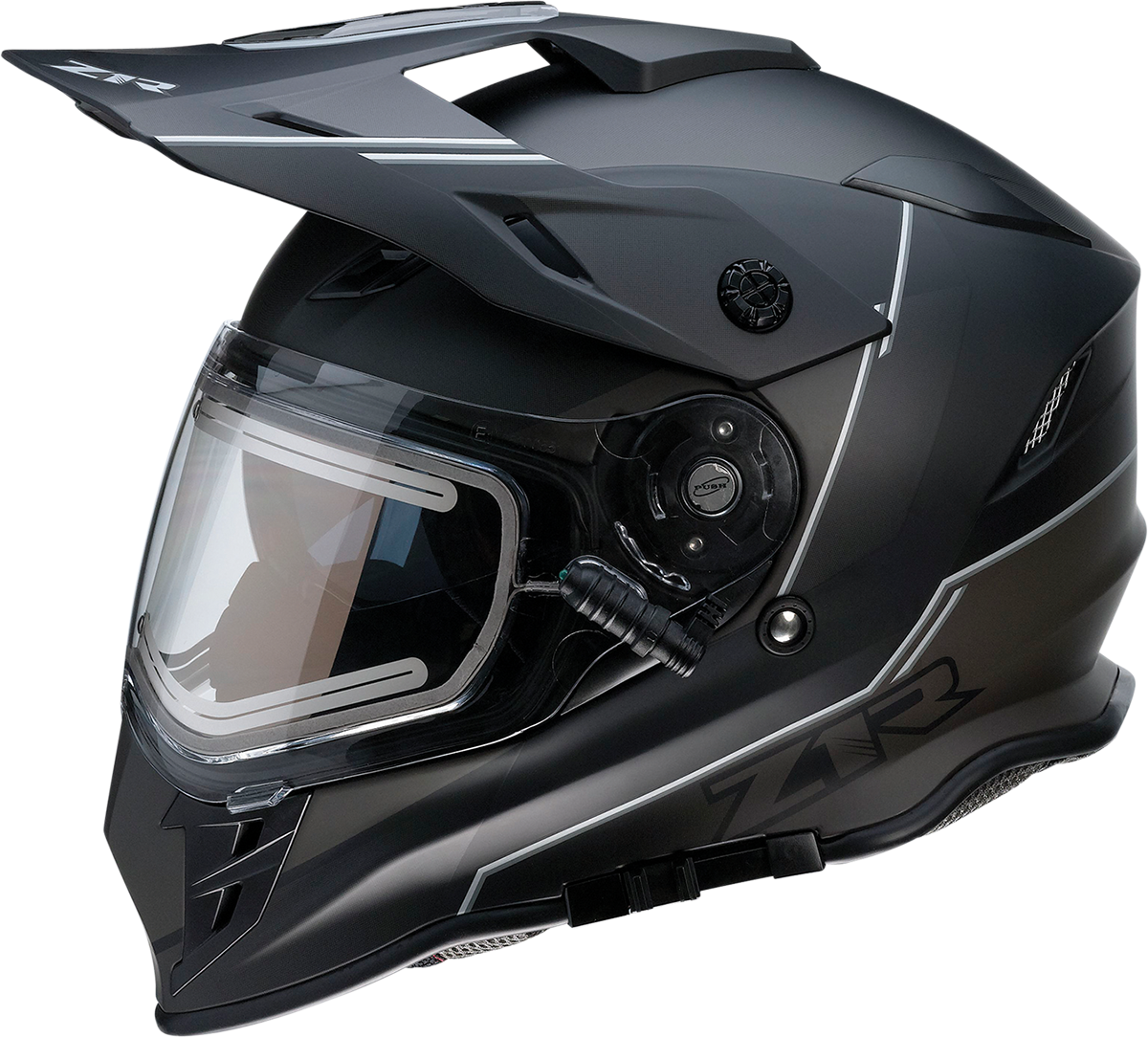 Z1R Range Snow Helmet - Bladestorm - Electric - Dual Pane - Black/White - Large 0101-14050