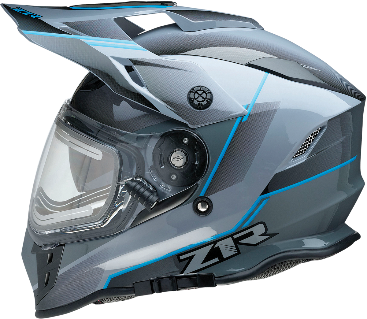 Z1R Range Snow Helmet - Bladestorm - Electric - Dual Pane - Gray/Black/Blue - XS 0101-14059