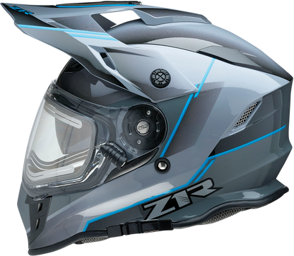 Z1R Range Snow Helmet - Bladestorm - Electric - Dual Pane - Gray/Black/Blue - 2XL 0101-14064