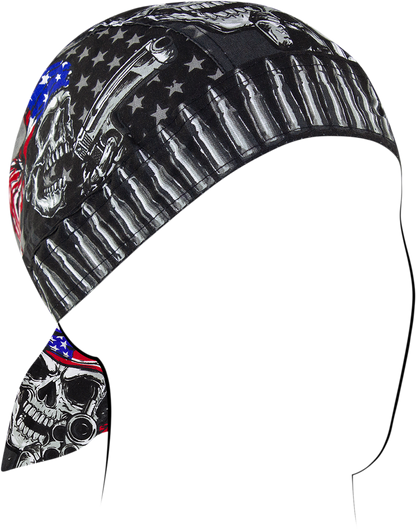 ZAN HEADGEAR Flydanna® Cotton Headwrap - USA Gunskull Z711