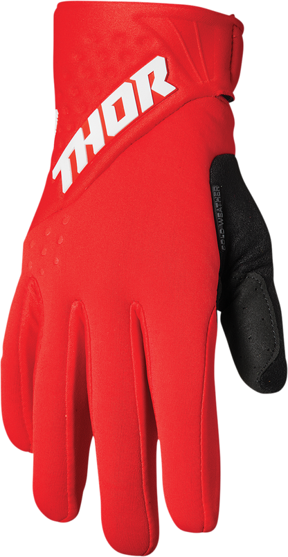 THOR Spectrum Cold Weather Gloves - Red/White - Large 3330-6761