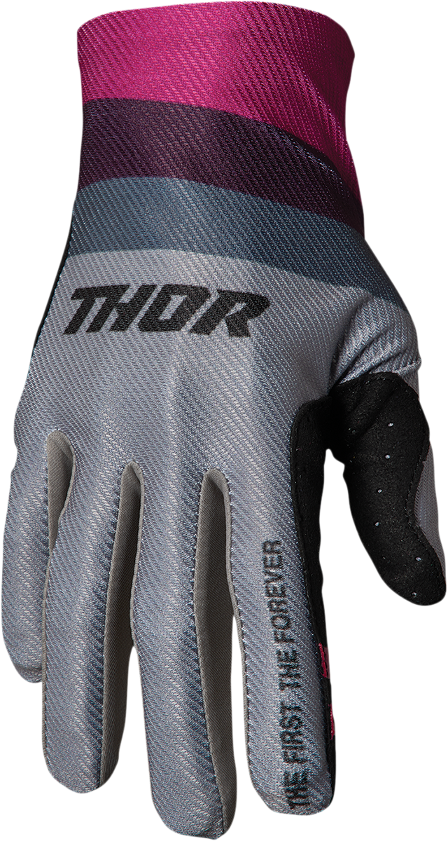 THOR Assist React Gloves - Gray/Purple - Medium 3360-0064