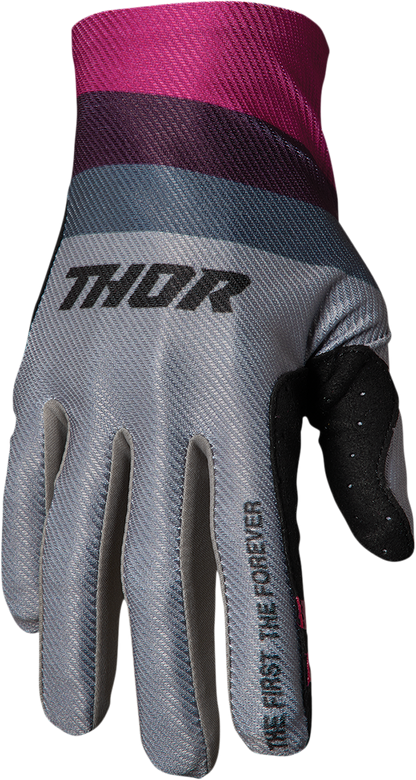 THOR Assist React Gloves - Gray/Purple - Medium 3360-0064