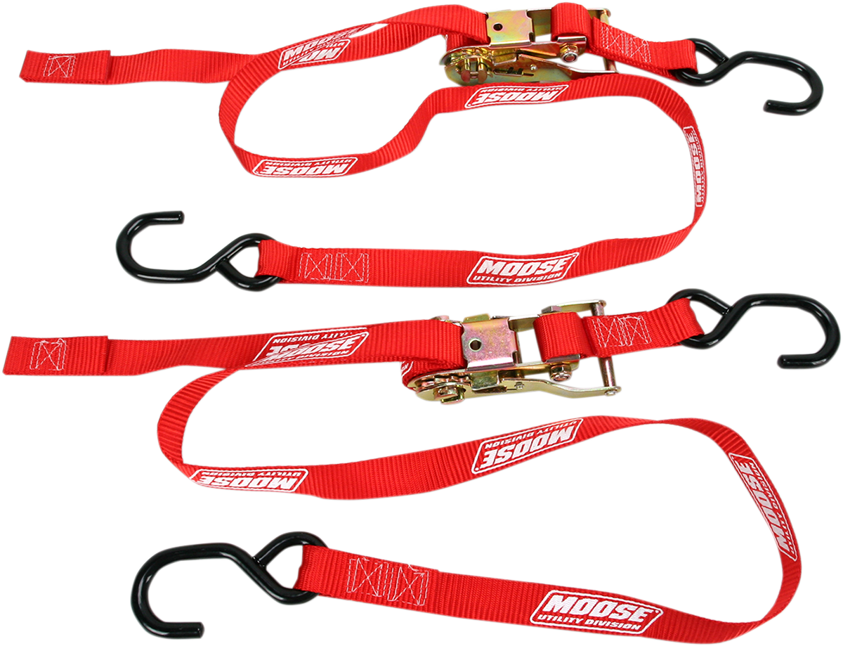 MOOSE OFFROAD Ratchet Tie-Down - 1" - Red 3920-0298