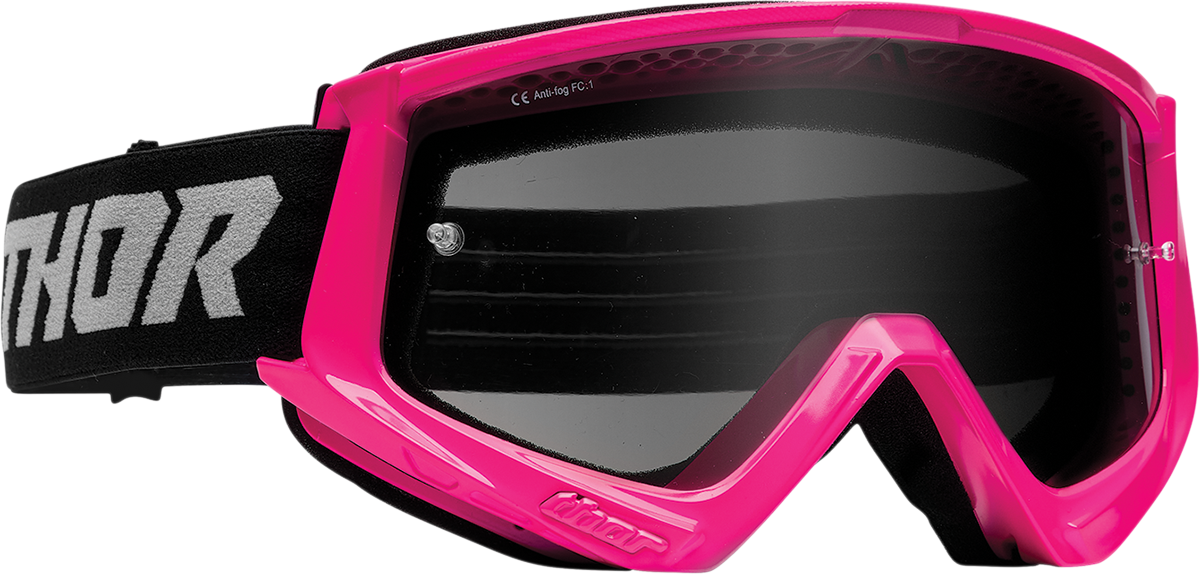 THOR Combat Sand Goggle - Racer - Flo Pink/Gray - Smoke Lens 2601-2698