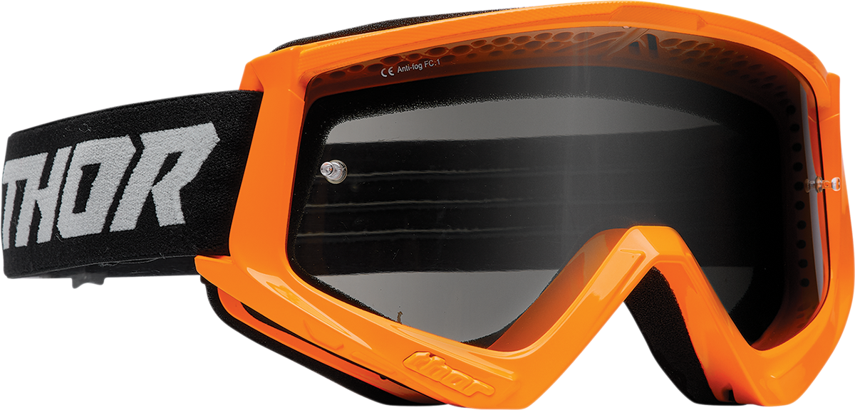 THOR Combat Sand Goggle - Racer - Flo Orange/Gray - Smoke Lens 2601-2696