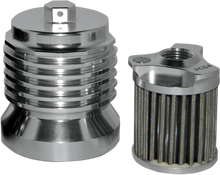 PC RACING Flo® "Spin-on" Oil Filter - Polished Aluminum - Aprilia/BMW/Buell/H-D/Moto Guzzi/Yamaha PCS4C