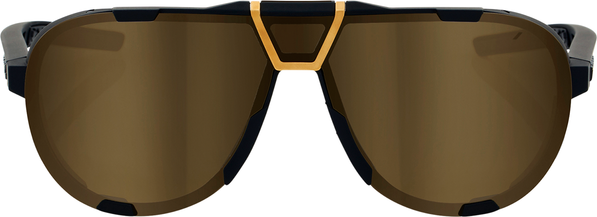 100% Westcraft Sunglasses - Soft Tact Black - Soft Gold Mirror Lens 61046-258-01