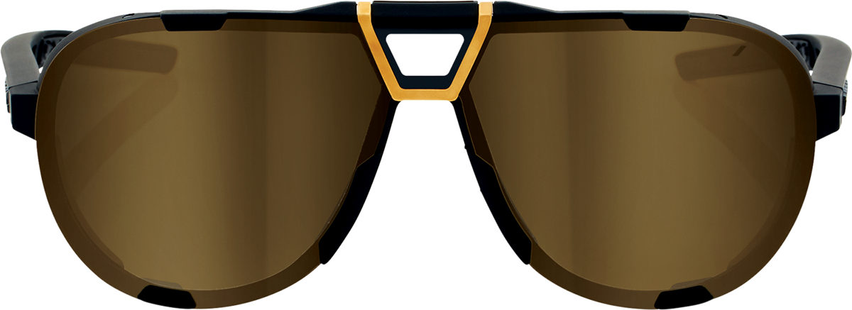 100% Westcraft Sunglasses - Soft Tact Black - Soft Gold Mirror Lens 61046-258-01