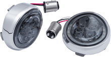 CIRO Turn Signal Insert - Red LED - Smoke Lens - Chrome 45601
