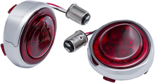 CIRO Turn Signal Insert - Red LED - Red Lens - Chrome 45700