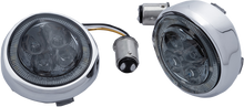 CIRO Turn Signal Insert - Amber/White LED - Smoke Lens - Chrome 45600