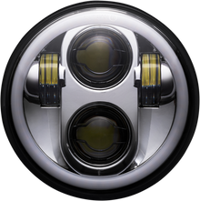 CUSTOM DYNAMICS ProGLOW™ 5-3/4" Headlamp - with Mounting Ring - Chrome PG-575-C