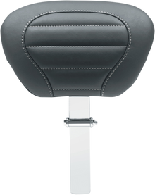 MUSTANG Deluxe Driver Backrest - Black w/ Gunmetal Stitching - FLT/FLH '08-'25 79012GM