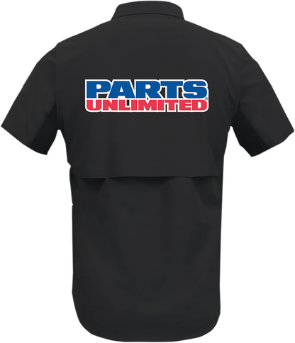 THROTTLE THREADS Parts Unlimited Vented Shop Shirt - Black - Small PSU37ST26BKSM