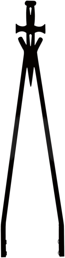 CYCLE VISIONS Sissy Bar Stick - Black - 30" Daggertude - Narrow CV-8011B