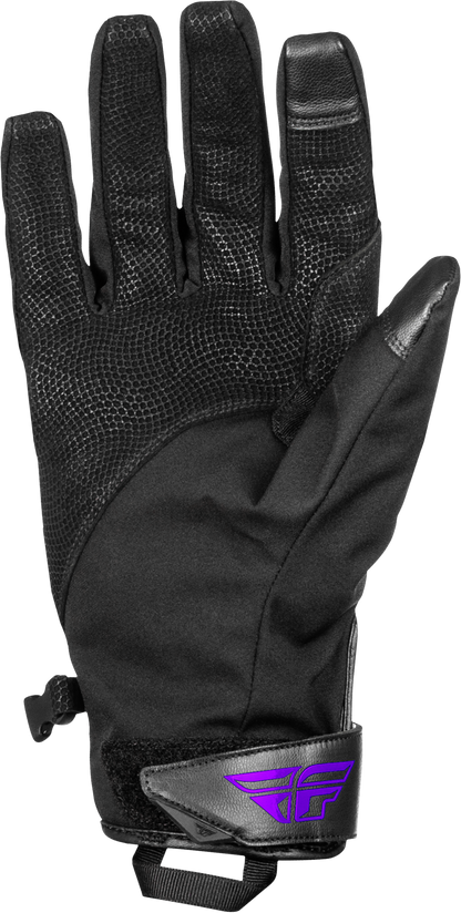 Title Long Gloves Black/Purple 3x