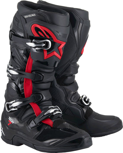 Tech 7 Boots Black/Red Fluo 14