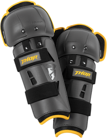 THOR Sector GP Knee Guards - Charcoal/Yellow 2704-0429