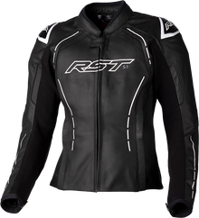 Ladies S1 Ce Jacket Black/White Leather Xs