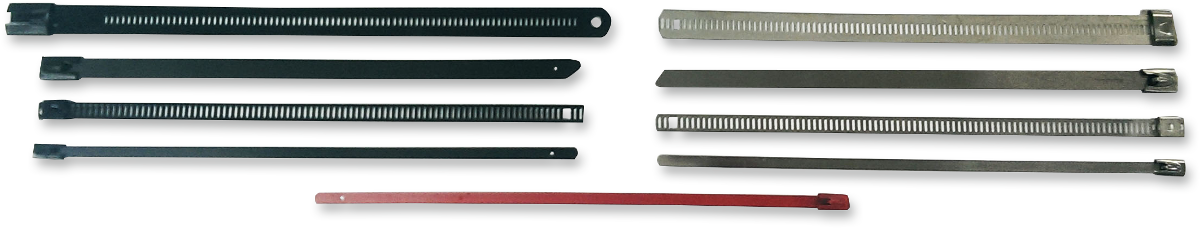 CYCLE PERFORMANCE PROD. Exhaust Wrap Clamps - Red - 4 Pack CPP/9074