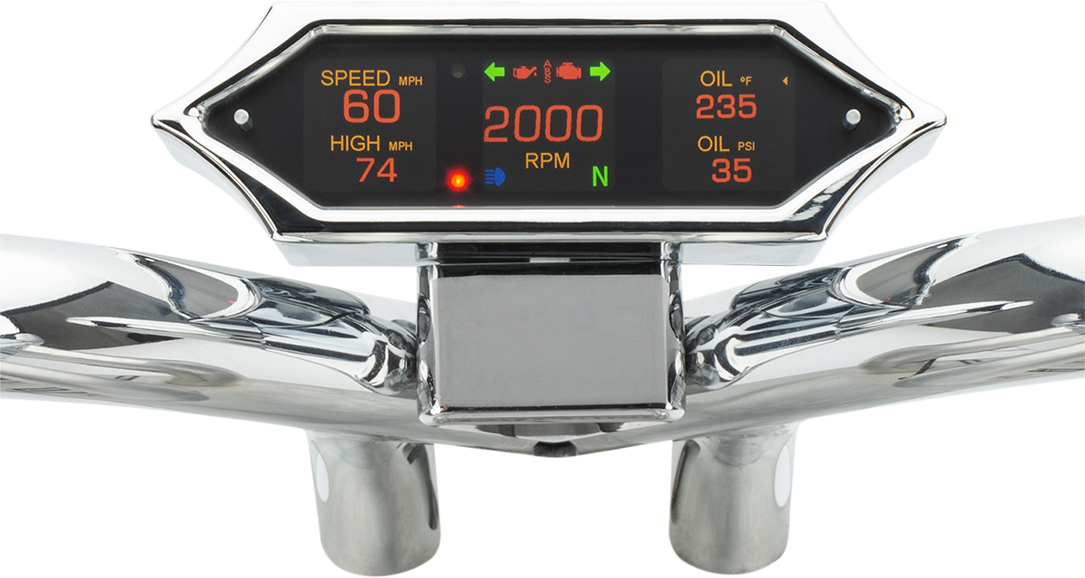 DAKOTA DIGITAL Speedometer - Spiked - Chrome MLX-9204