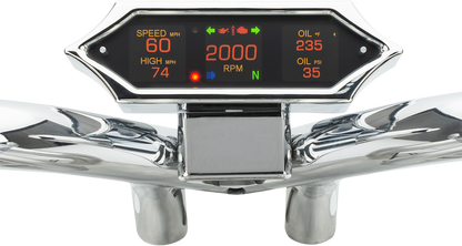 DAKOTA DIGITAL Speedometer - Spiked - Chrome MLX-9204