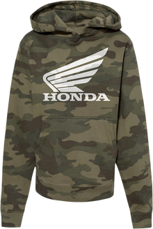 HONDA APPAREL Youth Honda Hoodie - Camo - Small NP21S-Y3036-S