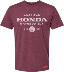 HONDA APPAREL Honda Motor Company T-Shirt - Maroon - XL NP21S-M3022-XL