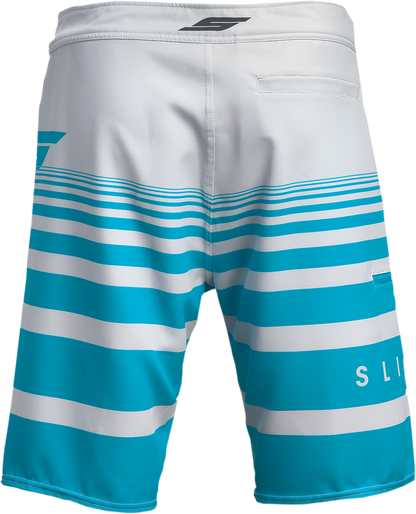 SLIPPERY Glide Board Shorts - Gray/Aqua - US 40 3230-0247