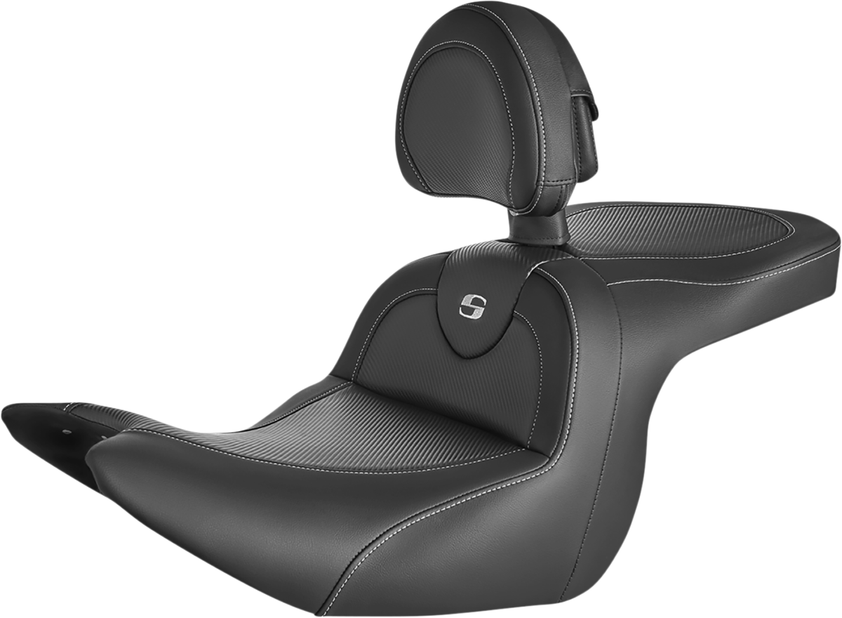 SADDLEMEN Roadsofa™ Carbon Fiber Seat - Carbon Fiber - with Backrest - GL1800 '18-'24 H18-07-185BR