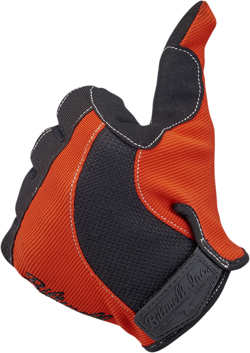 BILTWELL Moto Gloves - Orange/Black - Medium 1501-0106-003