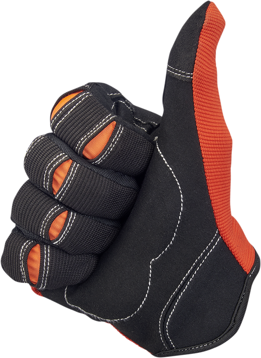 BILTWELL Moto Gloves - Orange/Black - Medium 1501-0106-003