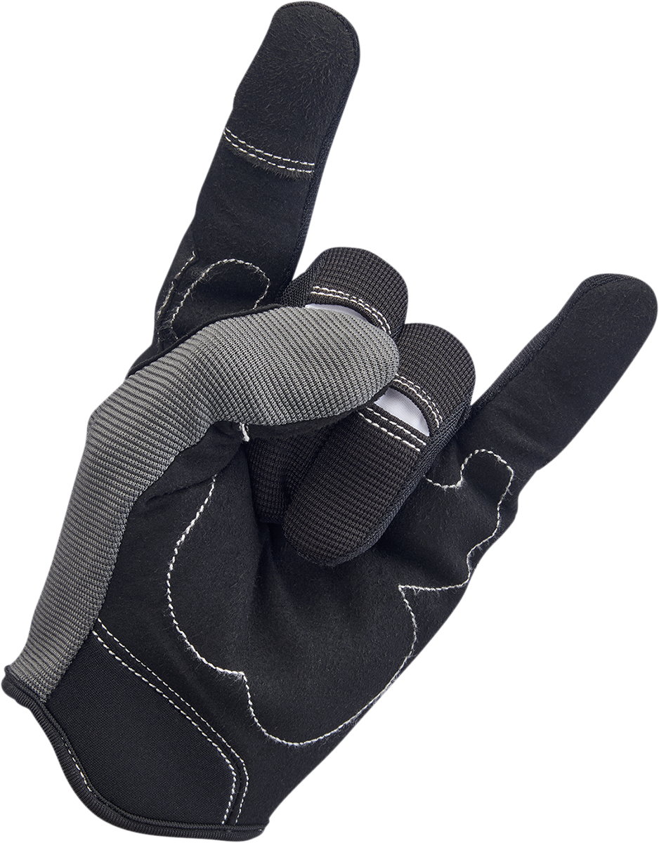 BILTWELL Moto Gloves - Gray/Black - XL 1501-1101-005