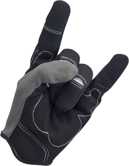 BILTWELL Moto Gloves - Gray/Black - XL 1501-1101-005