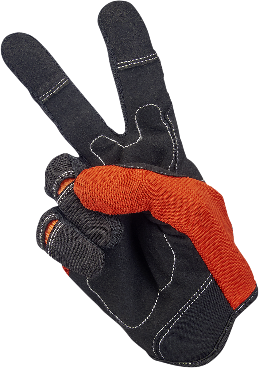 BILTWELL Moto Gloves - Orange/Black - Medium 1501-0106-003
