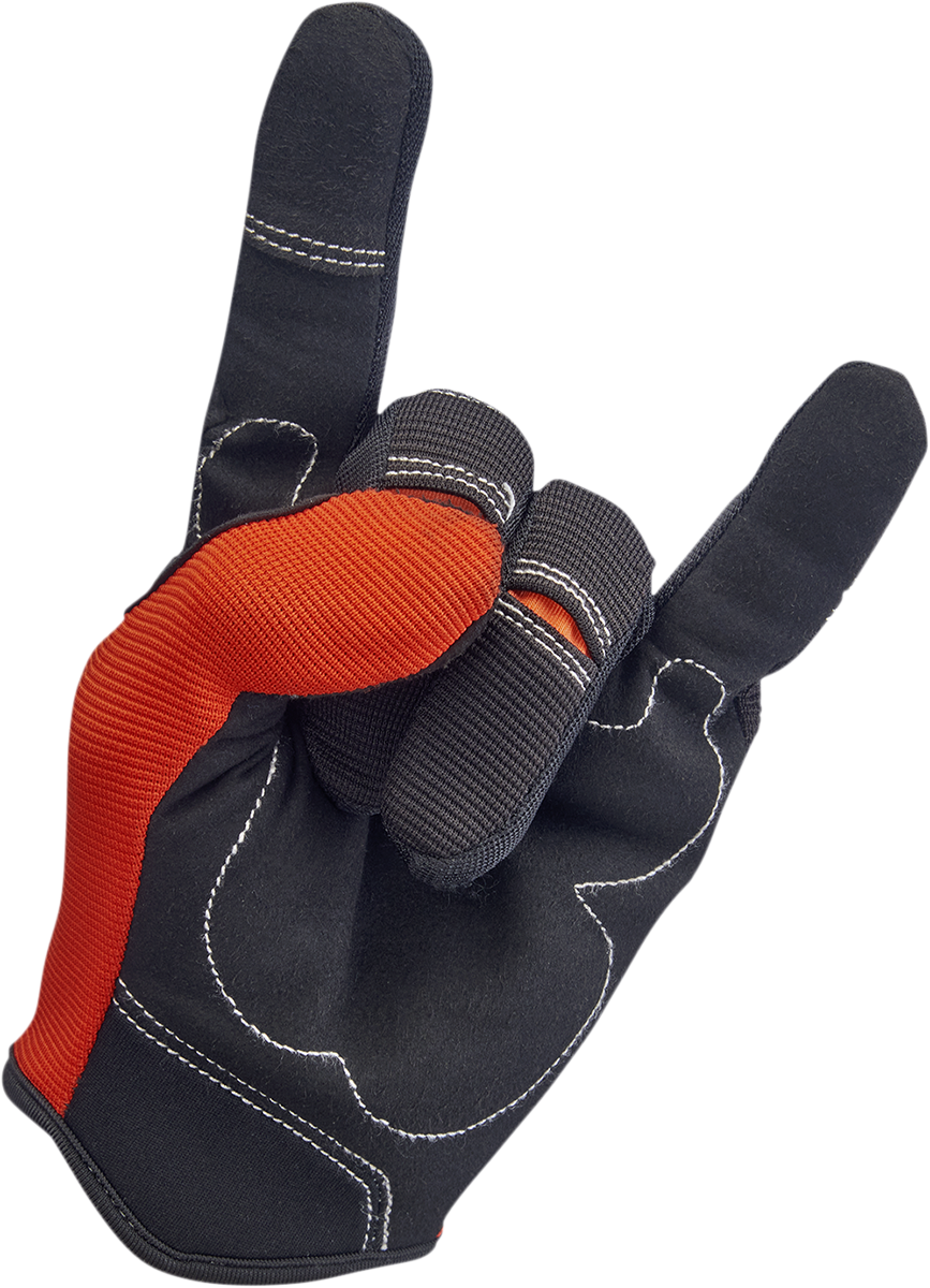 BILTWELL Moto Gloves - Orange/Black - Medium 1501-0106-003