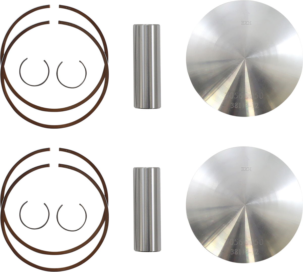 WOSSNER Piston Kit - 78.38 mm - Ski Doo K7056D050-2