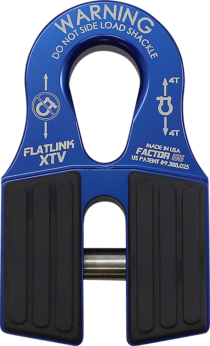 FACTOR 55 FlatLink XTV Winch Shackle Mount - Blue 00070-02