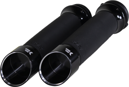 KHROME WERKS Edge Grips - Custom Contour - TBW - Black 500140