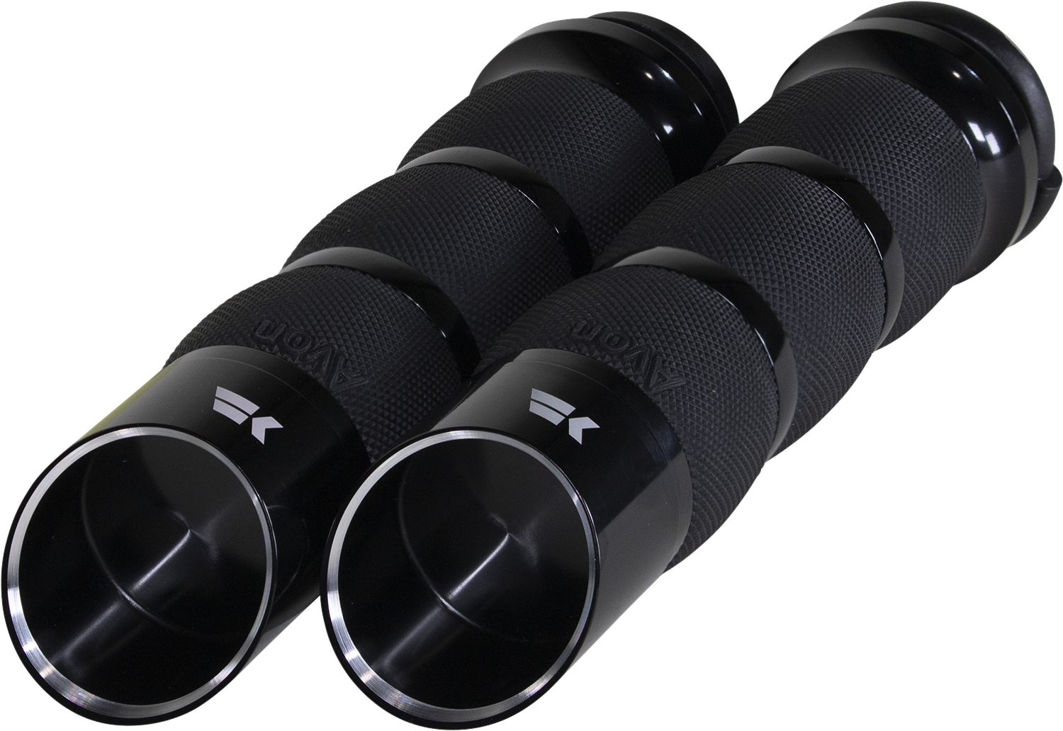 KHROME WERKS Edge Grips - Air Cushion - TBW - Black 500150